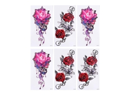 6 Folhas De Adesivos Rosa Allinless