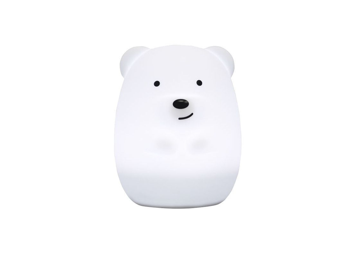 Luz Noturna Para Crianças, Urso Polar Led, Silicone Sem Bpa, 9 Cores, Controle Remoto, Presente Bonito