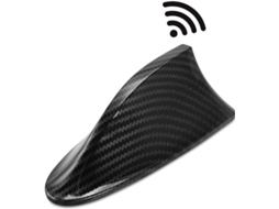 Antena universal de rádio FM/AM tipo barbatana de tubarão para carro Slowmoose com base à prova d'água para carro, SUV, caminhão, van
