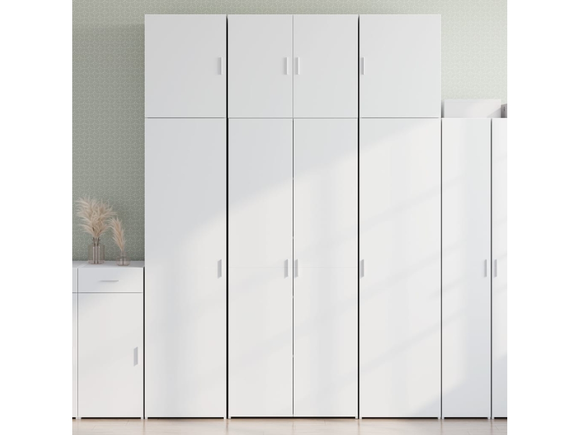 Vidaxl Armário Alto 80x42,5x249 Cm Derivados De Madeira Branco
