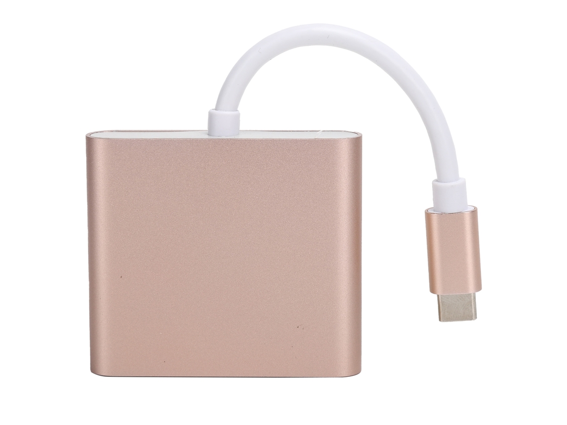 Aetheria adaptador Hub Usb C 3.1 3 em 1 com Interface Multimídia de Alta Definição 4k Rose Gold