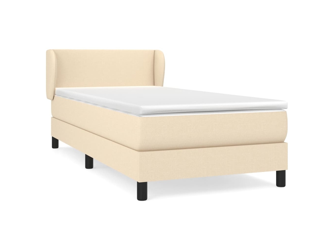 Box Spring Bed, Box Spring Beds Vidaxl Creme Tecido (90 X 200 Cm)
