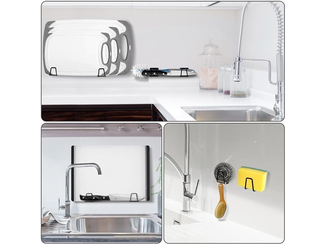 2026 portavasos para Mop de Pia da Cozinha 2 Unidades Material Aço Inoxidável 304 Resistente À Corrosão