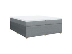 Box Spring Bed, Box Spring Beds Vidaxl Cinzeto Tecido (200 X 200 Cm)