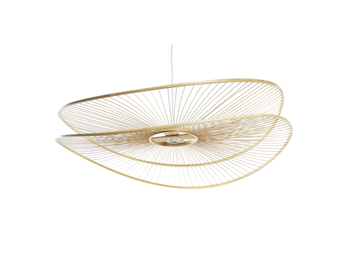 Luminária de Teto em Bambu Natural, 100x100x25cm ALEXANDRA HOUSE LIVING