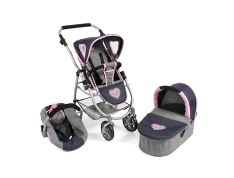 Cochecito Convertible 3 In 1 Emotion All In, Melange Gris Navy Bayer Chic 2000