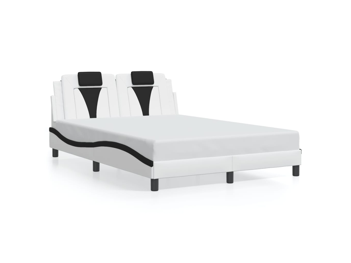 Bed Frame, Bed Frames Vidaxl Branco Couro Artificial (120 X 200 Cm)