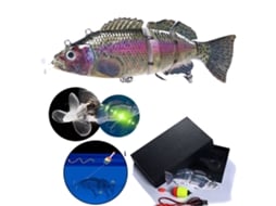 Isca Robótica Elétrica com Carga USB, Segmentada, para Pesca