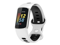 Pulseira de silicone à prova d'água bicolor para relógio inteligente esportivo Fitbit Charge 5 Hengrongshen