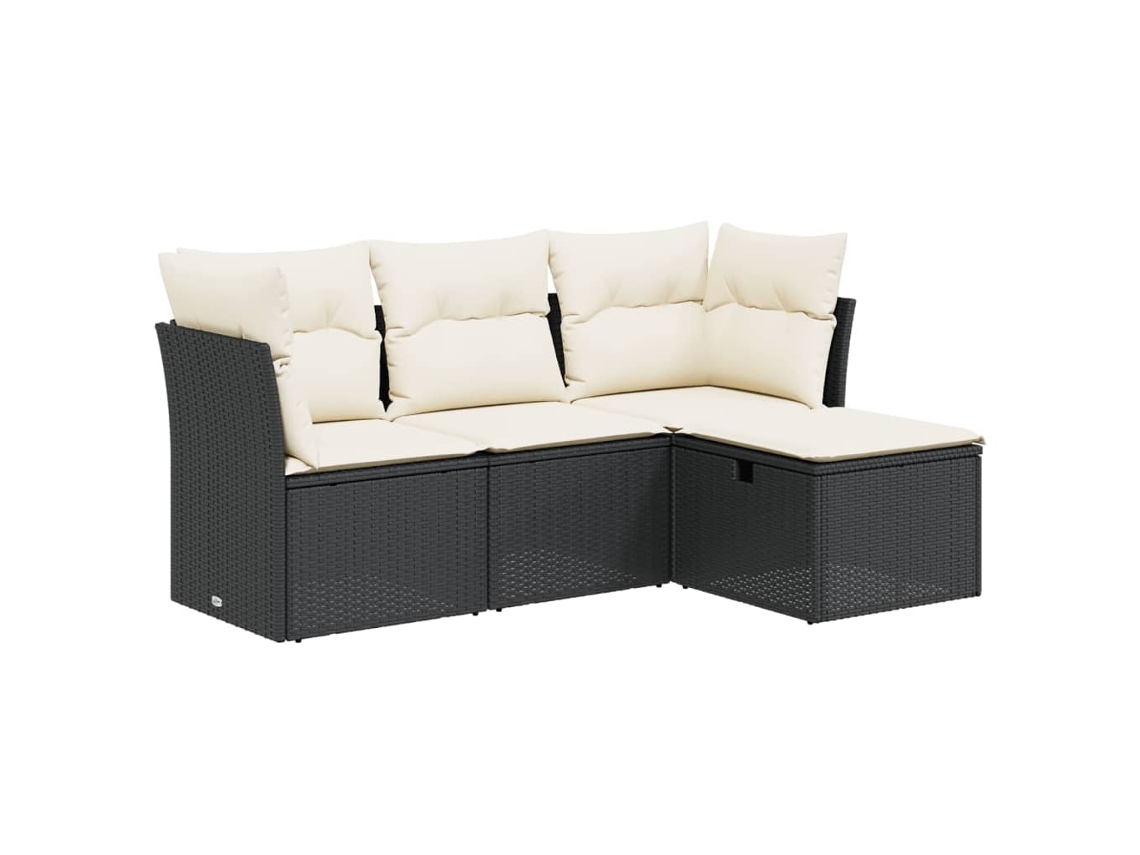 Garden Sofa Set, Garden Sofa Sets Vidaxl Preto Rattan / Vime (n/a)