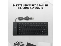Teclado Silicone Dobrável Waterproof Dustproof Com Fio Usb Em Espanhol De 84 Teclas