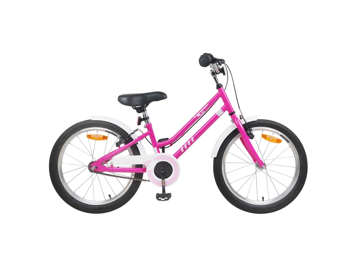 Vidaxl Bicicleta Infantil 24 Polegadas Para 8-12 Anos Rosa Branco