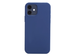 Capa De Silicone Para Iphone 12/pro Azul Com Proteção E Carregamento Sem Fio