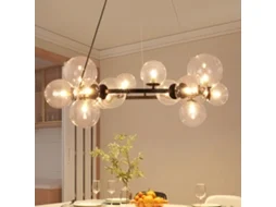 Nettlife Candeeiro Suspenso, Suspensão Mesa De Jantar Candeeiro Suspenso Sala De Estar, G9 14 Chamas Escada Transparente Moderna, 25 W