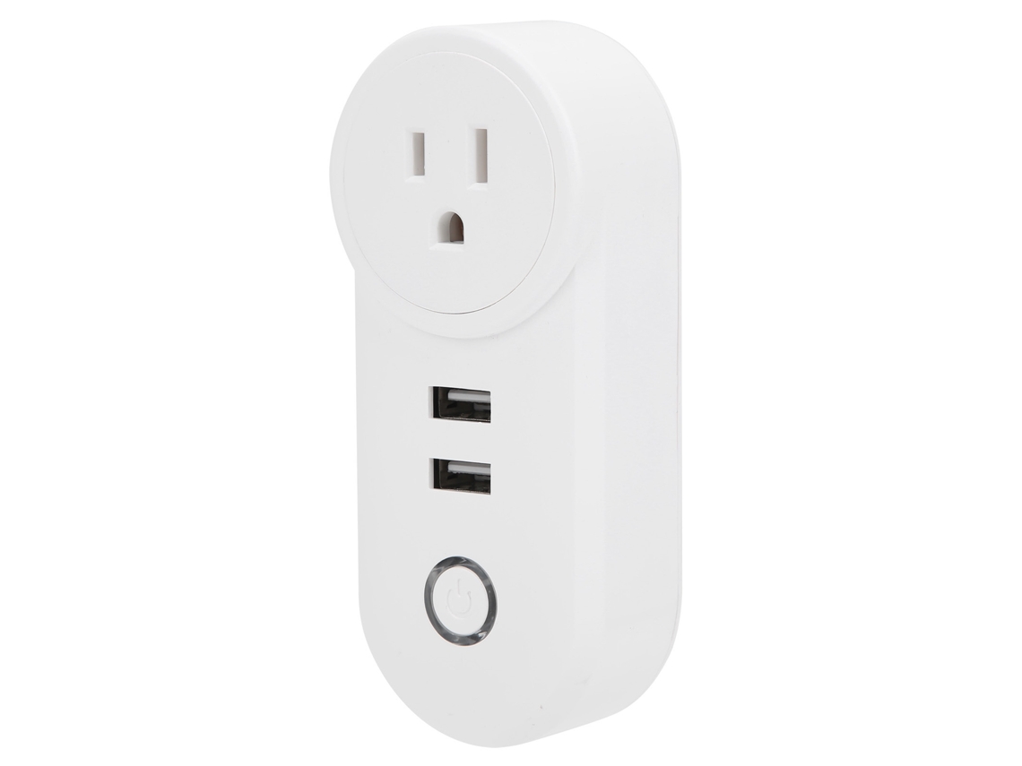 Plugue inteligente Wi-Fi Gtss125 com controle remoto sem fio e USB
