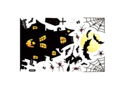 Pegatinhas Halloween Casa Assombrada Fantasma Morcego