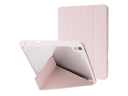 Capa Para Ipad Air 11 (2024) Com Suporte Estilo Origami, Feita Em Couro Pu + Tpu + Acrílico, Em Cor Sólida.