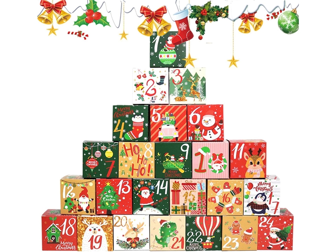 Caixas Para Preencher Com O Calendário Do Advento De Natal