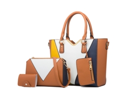 Conjunto De Bolsa Feminina De 4 Peças, Bolsa De Luxo Em Couro Pu, Um Presente Perfeito Para O Dia Dos Namorados (marrom) Cuich