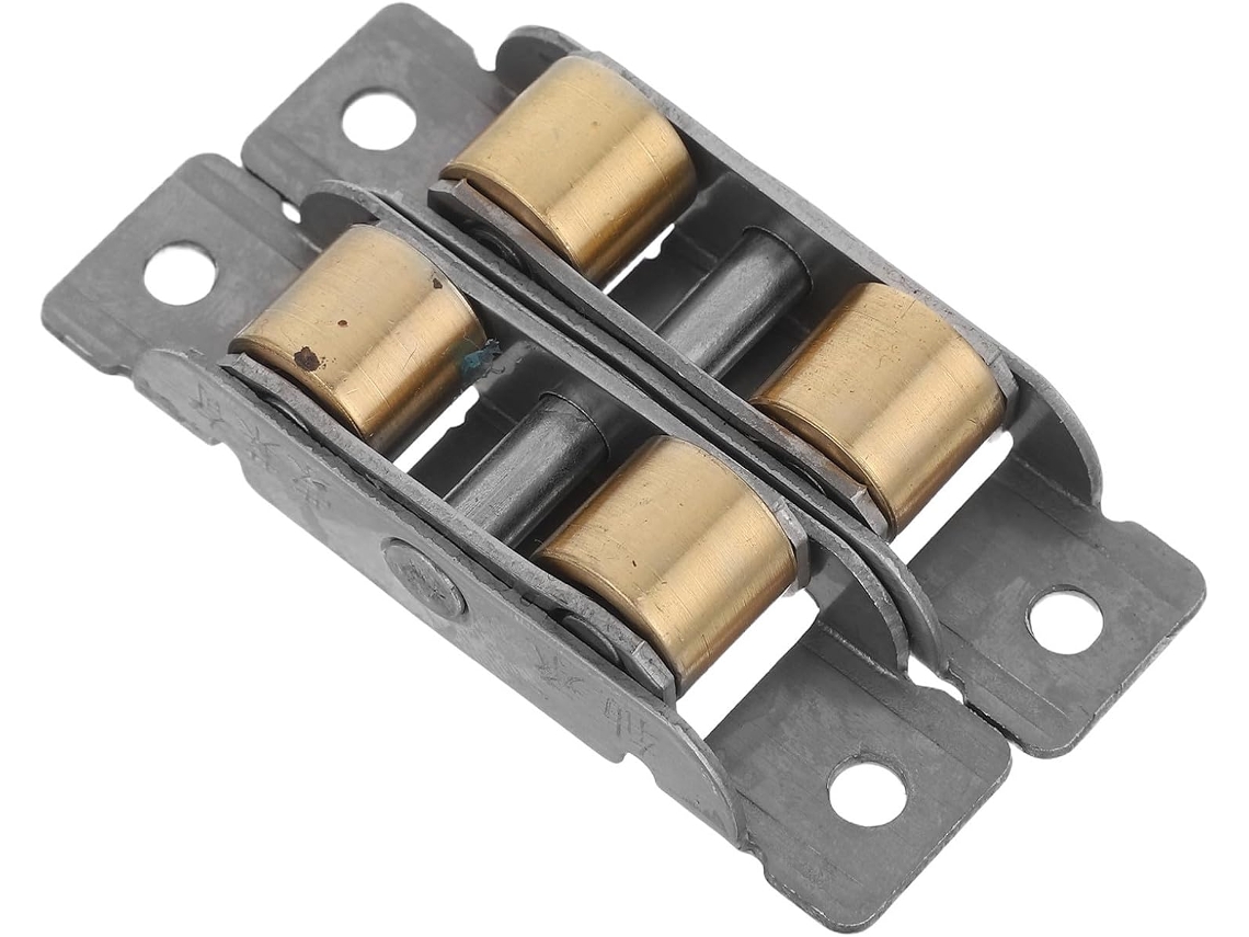 Conjunto De 2 Roletes Metálicos Para Portas Vidro Com Rolamento Duplo