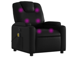 Poltrona de Massagens Reclinável VIDAXL Couro Artificial Preto
