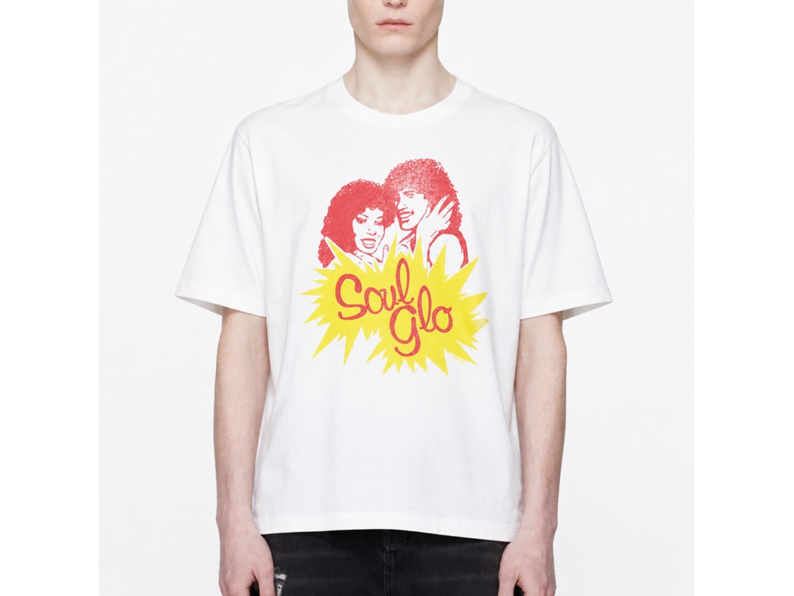 Rockinstone Coming To America Soul Glo Logo White Adult T-shirt Size:s
