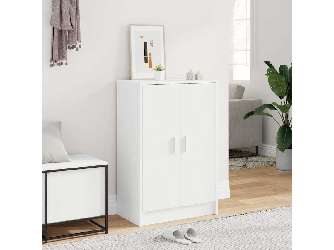 Vidaxl Armário Para Sapatos 60x35x92 Cm Derivados De Madeira Branco