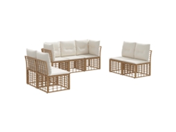 Maison Exclusive - Conjunto De Sofás Para Exterior Natural Poliéster