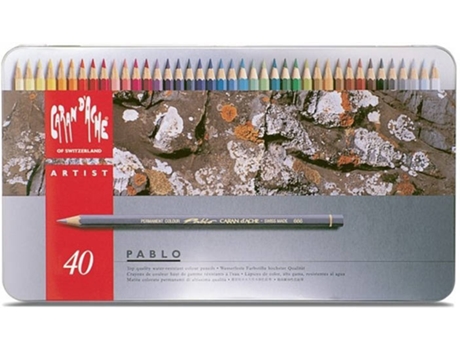 Lápis de Cor CARAN DACHE Pablo Metálica - 40 Cores