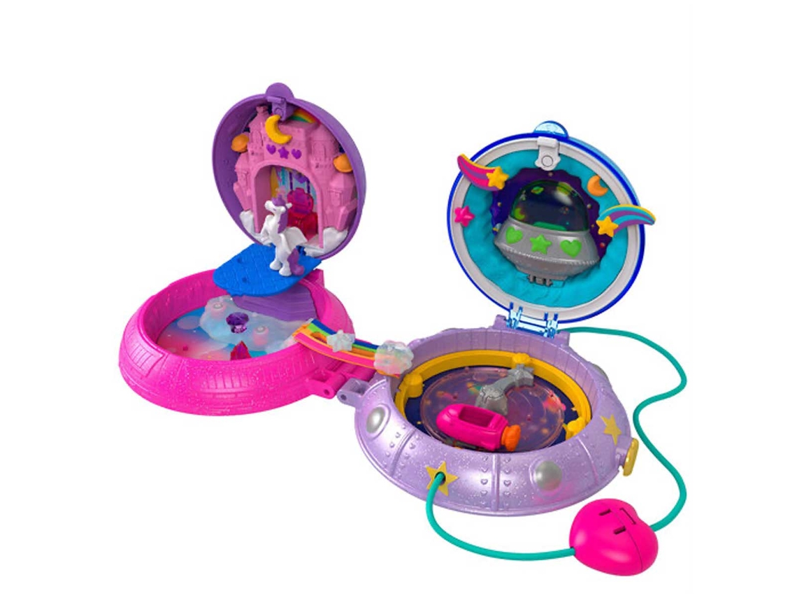 Polly Pocket Set Double Spaceship e Princess Castle (Idade Mínima Recomendada: 4 anos)