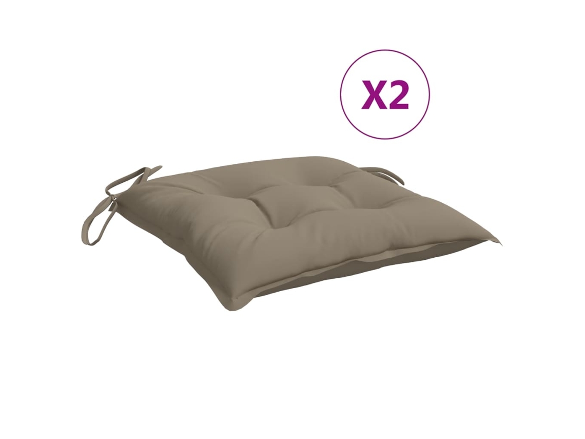 Chair Cushion, Chair Cushions Vidaxl Cinzento-acastanhado Poliéster (40 X 40 X 7 Cm)