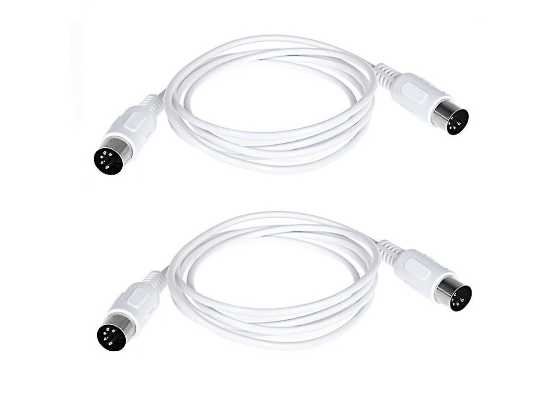 Lurelia Cabo Midi Pack com 2 unidades DIN de 5 pinos, para teclados, pianos e sintetizadores, PC e computador.