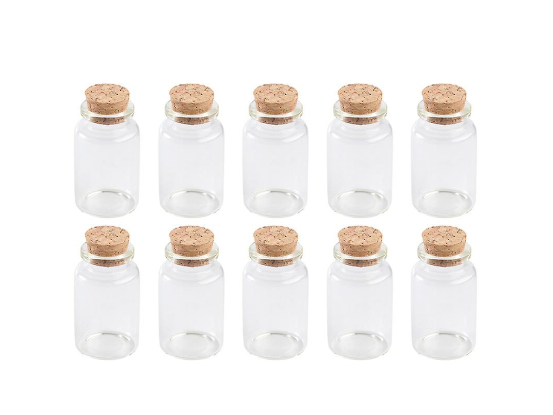 10Pcs Garrafa de Vidro de Cortiça ALLINLESS
