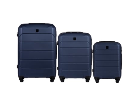 Conjunto De Bagagem Wings Gannet De 3 Peças Azul, Material Abs