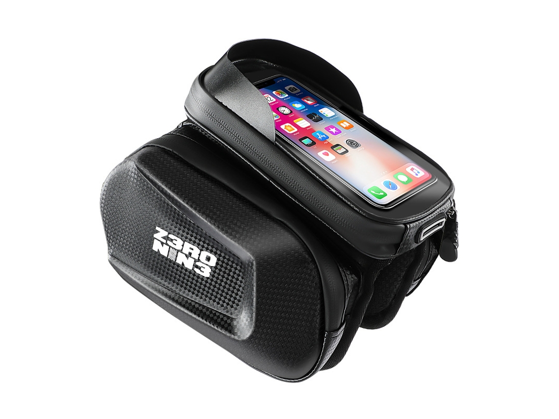 Bolsa frontal para quadro de bicicleta, bolsa para celular para bicicletas de montanha, suspensão à prova d'água, acessórios