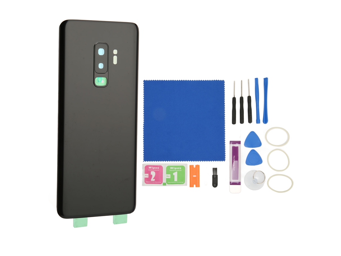 Capa Traseira de Vidro da Bateria com Lente de Câmera Pré instalada para Galaxy S9+ Plus G965 com Kit de Ferramentas