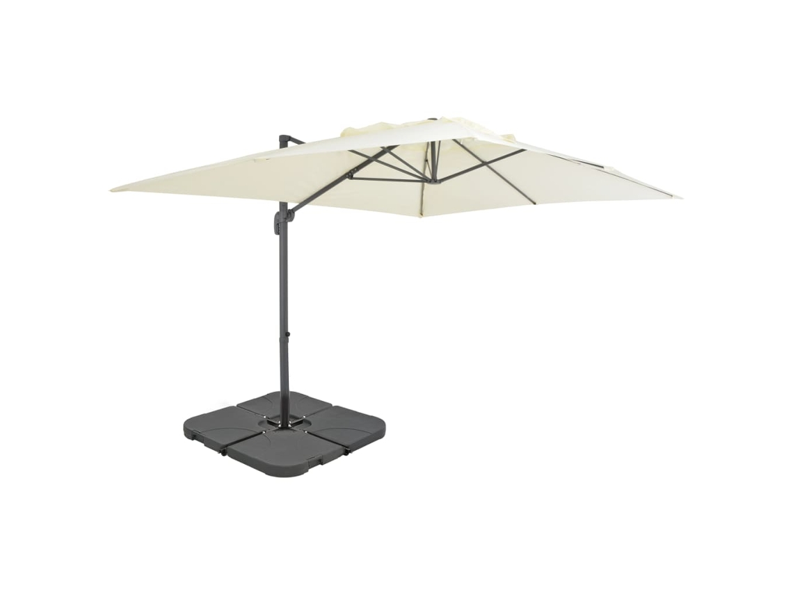 Vidaxl Guarda-sol De Jardim Com Base Portátil Areia