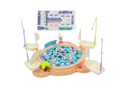 Ats juego de Pesca Magnética Rotatsoria Eléctrica Grande para Educación Temprana, Interacción Padre hijo Con Luz Y Música
