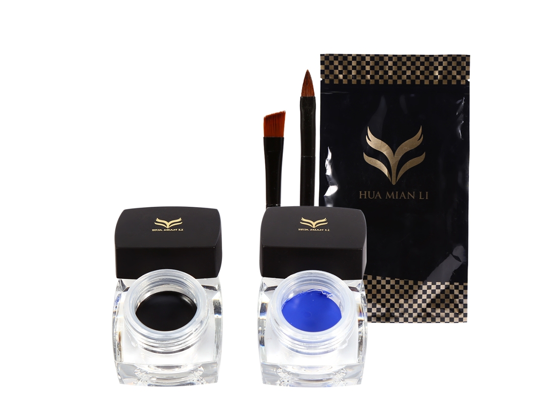 Garrafas/conjunto Novo Esmalte De Olho Em Geleia Com 2 Pincéis Sunflare (preto Azul)