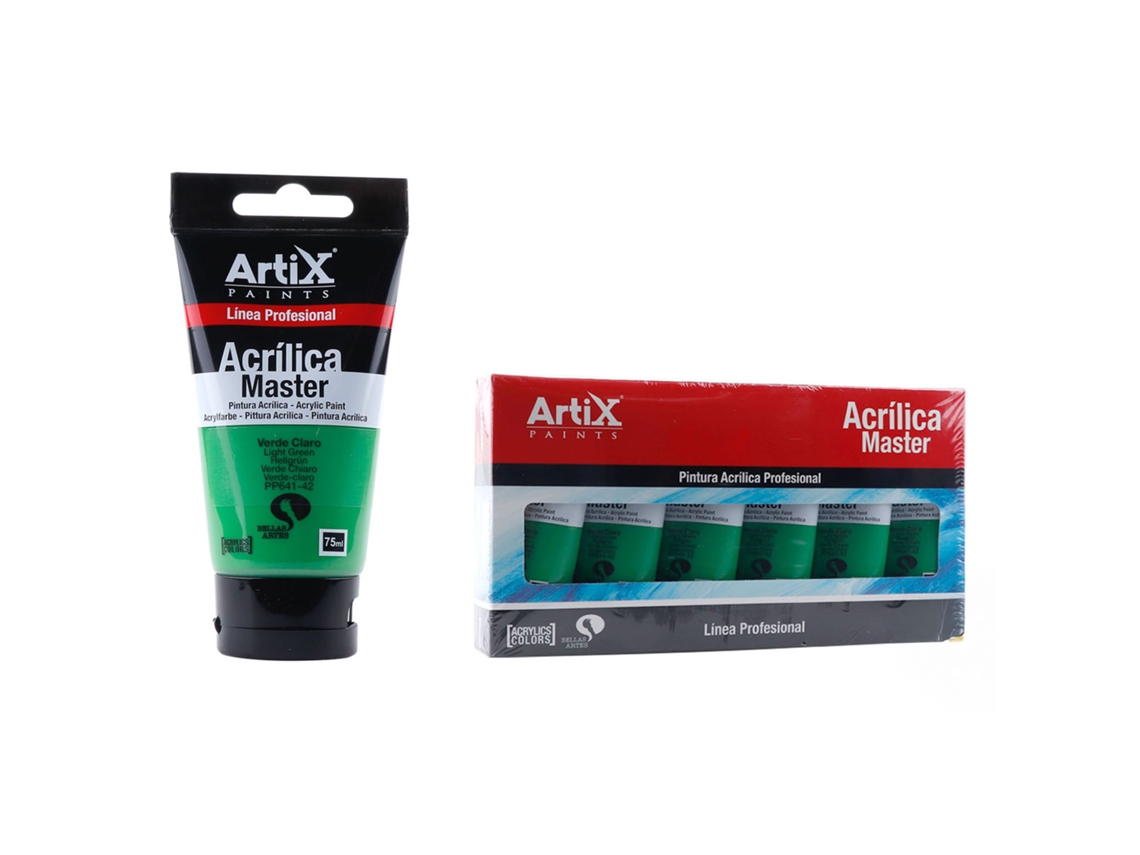 Pack 6 Uds. Tinta Acrílica Expert 75 Ml Verde Claro Dam