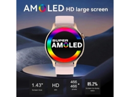 Relógio Inteligente Feminino 1.43 Polegada 466X466 Tela Sempre Mostrar Tempo Chamada Bluetooth Relógios Moda Ip68 Esportes Smartwatch