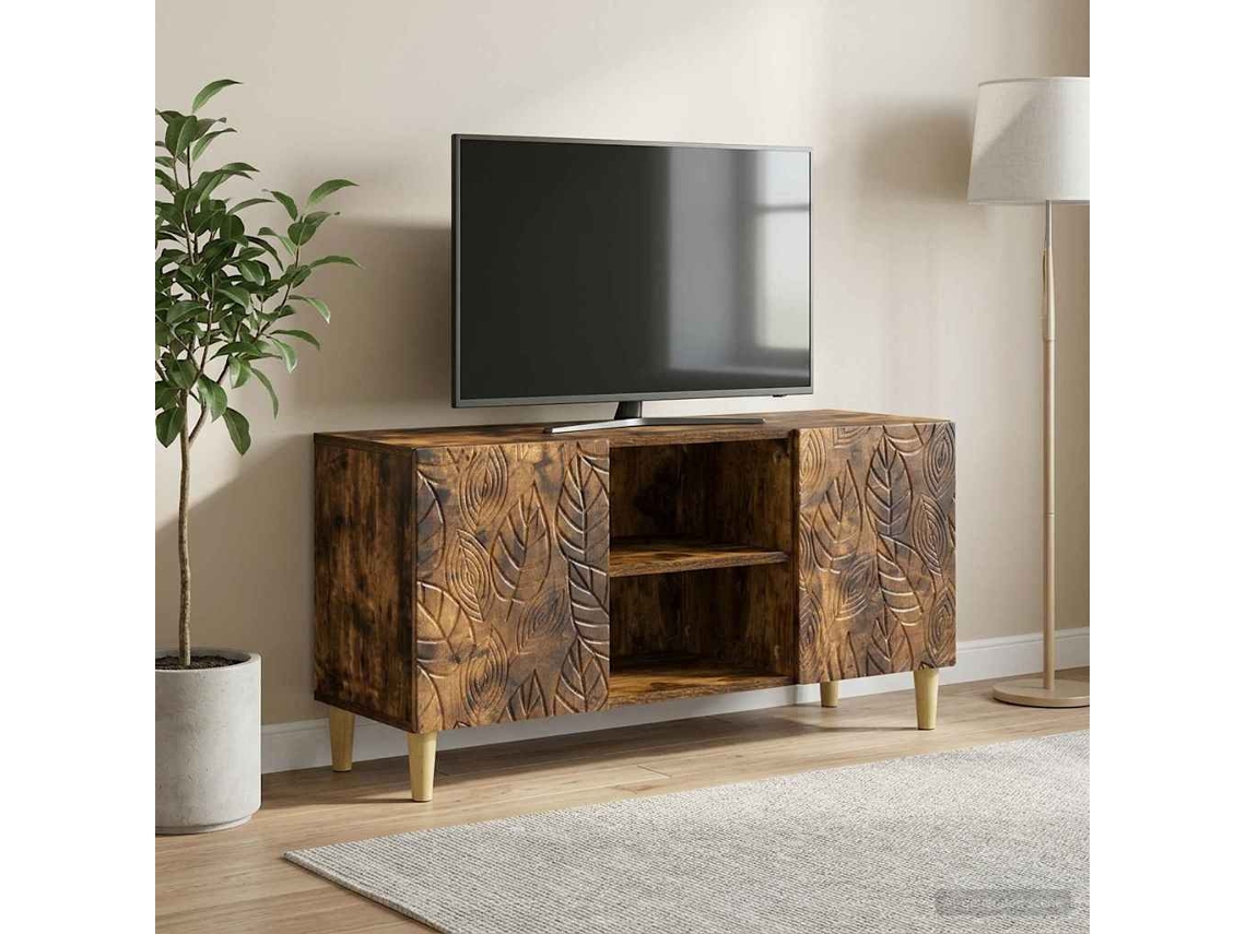 Vidaxl Gabinete Para Tv 102 X 34,5 X 50 Cm Carvalho Fumado