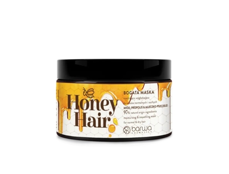 Natural Honey Hydrating Hair Mask For Dry Damaged Hair, 220ml Barwa