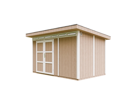 Abrigo de Madeira TIMBELA Em Painel Lp Smartside 8,7 m² com Piso e Ladrilhos Betuminosos L279xh412xh237 cm M904A Terra Brown