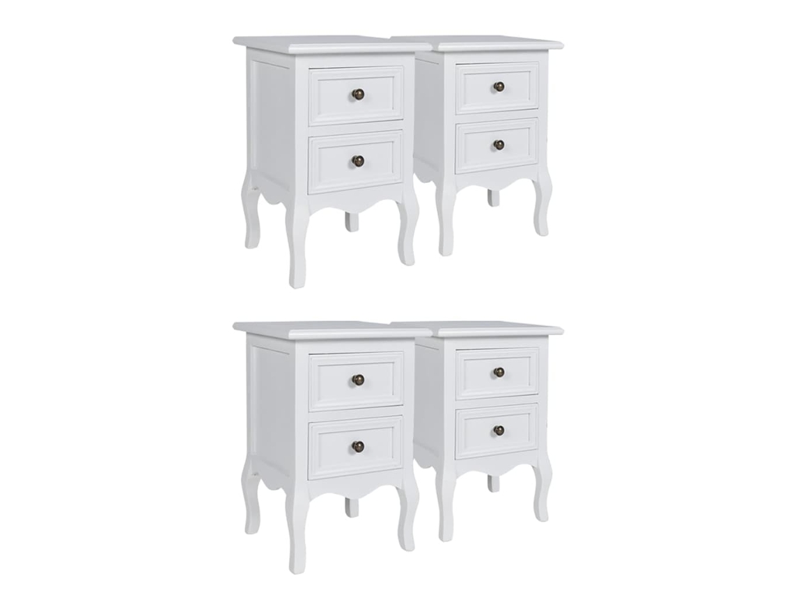 Nightstand, Nightstands Vidaxl Branco Madeira (n/a)