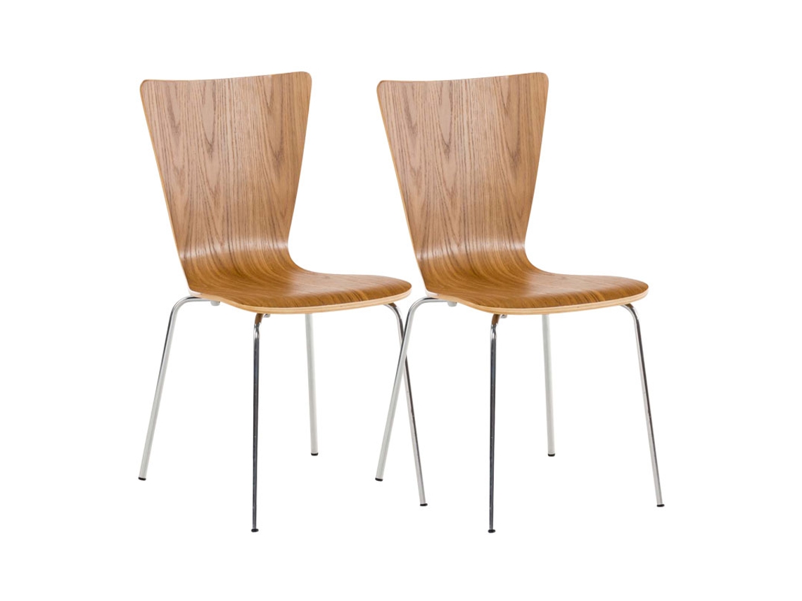 Conjunto de 2 cadeiras para visitantes Aaron carvalho CLP