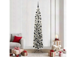 Vidaxl Árvore De Natal Artificial Verde 210 Cm Pvc E Aço E Plástico