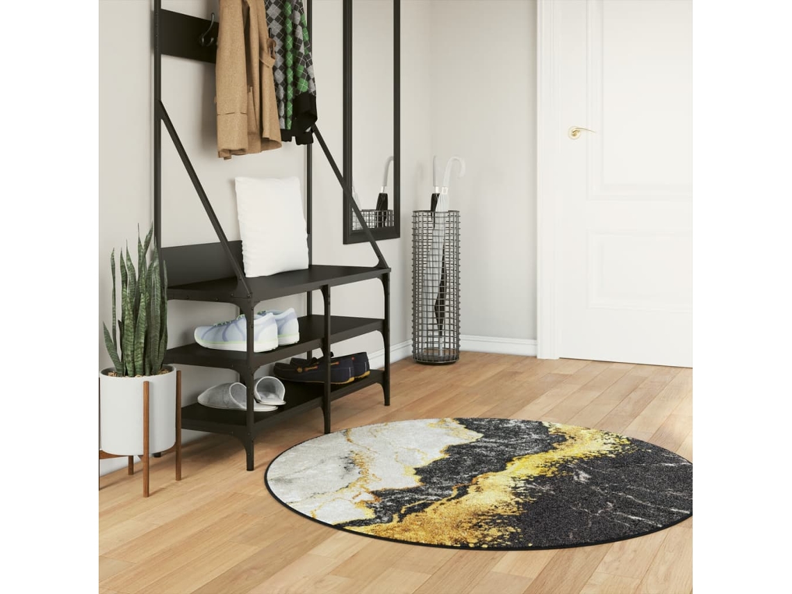 Vidaxl Tapete Lavável Ø 120 Cm Multicor