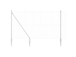 Conjunto 1 Cerca Externa Vidaxl Prateado Aço (10 X 1,6 M)