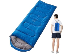 Saco de dormir ultraleve impermeável para camping de inverno, quente, portátil com manta e capa compacta S/MARCA